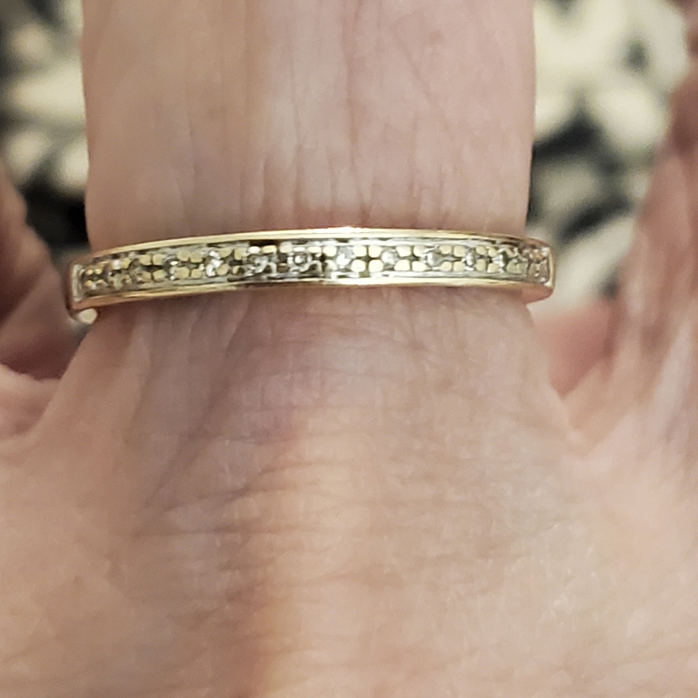 10k Yg Diamond Wedding Band